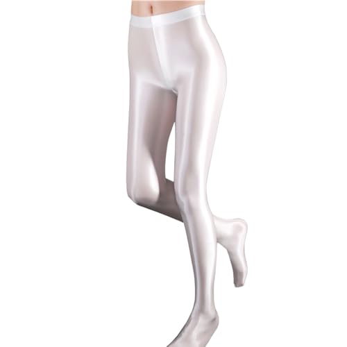 Image of HTRUIYA Shiny Pantyhose for Women Glossy Stocking Pantyhose Wet Look Sparkly Tights for Dance Leggings