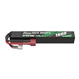 Gens Ace 2S 7,4V 1500mAh 25C Batterie LiPo avec Connecteur T Plug (Deans), Batterie Rechargeable pour Modélisme et Loisirs, Format Stick Long
