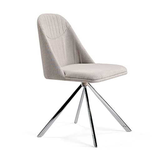 Angel CERDÁ Silla Comedor giratoria, Patas Acero Cromado