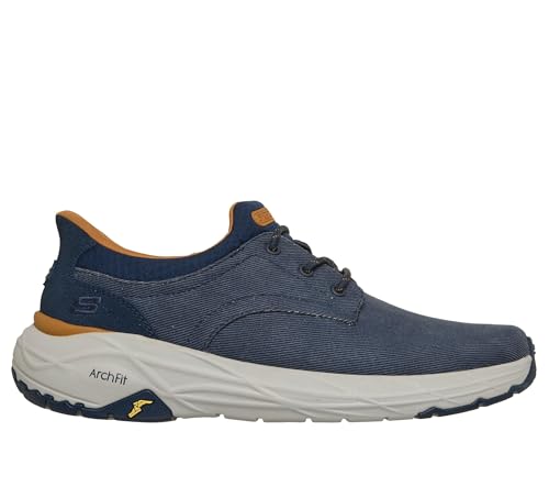 Image of Skechers Men's USA Arch Fit Maverick - Wolfe Round Toe Canvas Bungee Lace Slip-Ins