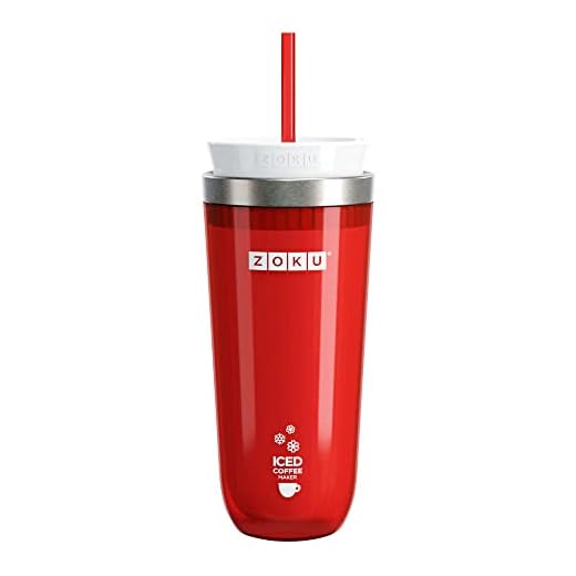Instant Iced Coffee Maker in Red
