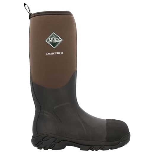 Muck Boot Men's Arctic Pro S/T Knee High Boot, Brown Steel Toe, 11 M US