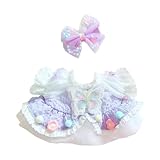 niannyyhouse 20,3 cm große Puppenkleider, Kopfschmuck, Blumenrock, Outfit, 20 cm, Plüschpuppenkleidung (A-2)
