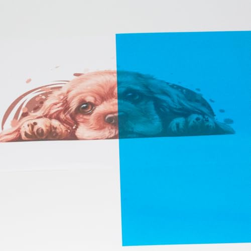 Image of A4 PVC Flexible Plastic Sheets, 10Pcs 0.3mm Thick A4 Size, Transparent DIY Crafts Film(Blue)