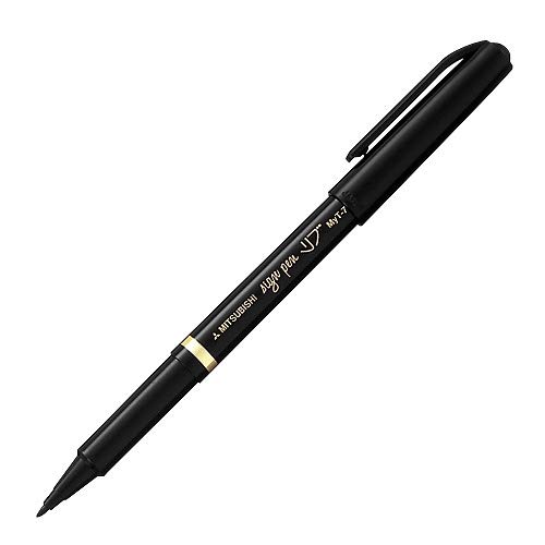 Amazon.co.jp: 三菱鉛筆 サインペン リブ 黒 MYT7.24 2個セット