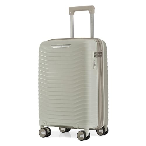 Image of Provogue Coral Hard-Sided PP 55 Cm Suitcase /Cabin Trolley Bag Small| Expandable Space with 8 Wheels Trolley Bags for Travel |Combination Lock|5 Year Warranty (Grey Cloud /Timberwolf Grey)