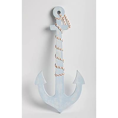 ARTISENIA Handcrafted 18 Inches Rustic Nautical Wooden Anchor with Rope Crosses Wall Art Decor,Hanging Wood Crossbar… 31c6OPmQlGS. SS400