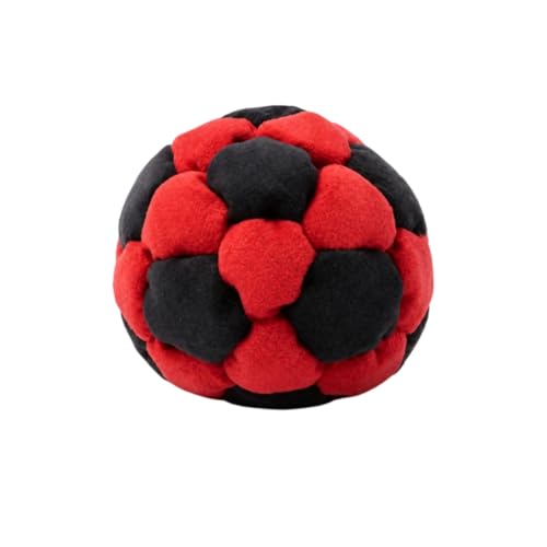 CUCUHAM Hacky Footbag Sack Ball, Soft Fleece Football Hackys Footbag Sacks, Funny Coordination Training Soccer Footbags, Outdoor Play Foot Sacks Red