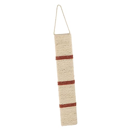 POPETPOP Indoor Playset Natural Area Rug Interior Accessories Cat Wall Scratcher Door Protector from Dog Scratching Cat Scratchers for Indoor Cats Wall Mount Cardboard Rope Coat Hanger Nail