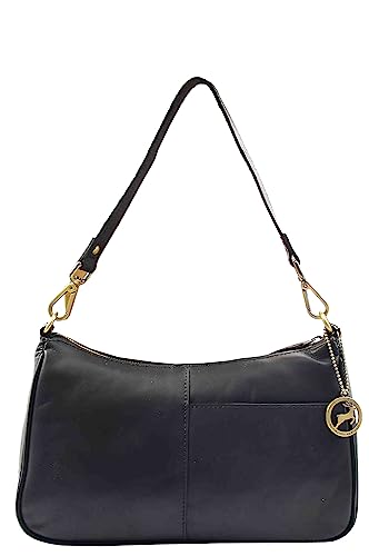 Sac à bandoulière classique en cuir véritable noir pour femme Athènes