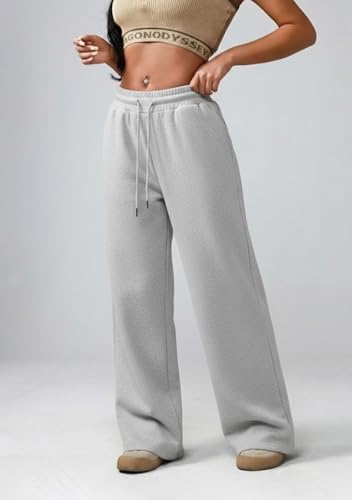 Image of dockstreet Straight Wide fit Long Length Open Bottom Jogger for Women /Trending Multi Pocket Style, Relaxed Casual Pants for Women
