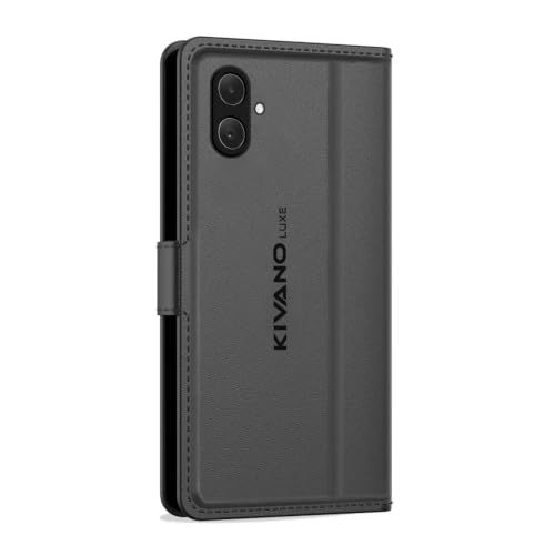 Image of KIVANO LUXE Compatible for Samsung A07 5G / Samsung F70E 5G / Samsung M17E 5G Artisanal Leather Wallet Case with Card Holder for Men Women, Magnetic Flip Folio Cover with Stand RFID Blocking Cell