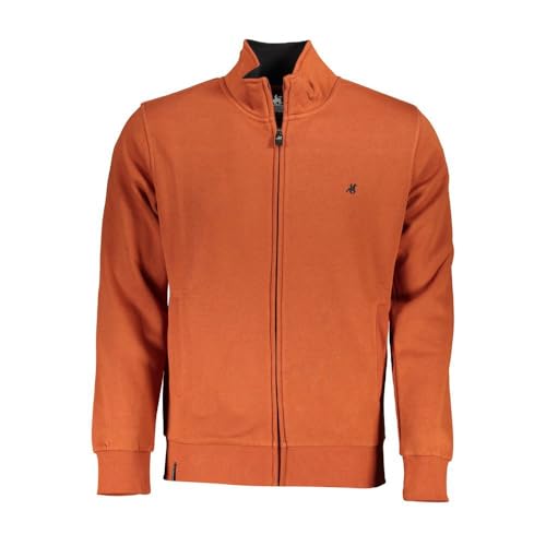 Pull en coton bronze pour homme au tricotage haut de gamme raffiné