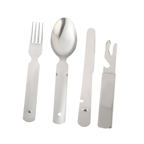 BESPORTBLE Travel Camping Cutlery Set 4pc Portable Outdoor Picnic Durable Easy to Clean