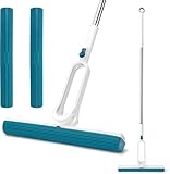 IVYROLL Sponge Mop for Floor Cleaning with 53' Long Handle, Total 2 Sponge Heads...