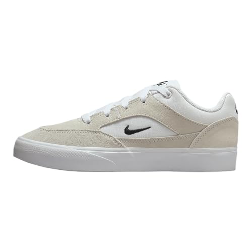 Nike SB Malor Big Kids' Skate Shoes (HF1205-101, White/Summit White/Gum Light Brown/Black)