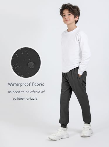 HIBETY Boys' High Performance Track Pants: Moisture-Wicking and Breathable with Adjustable Elastic Waistband2