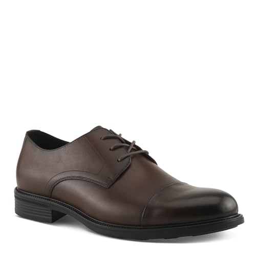 Spring Step Men’s BENEL Lace-Up Oxford – Classic Leather Dress Shoe with Stacked Heel and Rubber Sole2