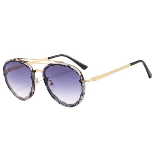 Lunettes de soleil de mode rétro LVTFCO vintage dégradé nuances pour femme et homme