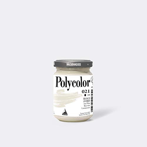 Maimeri POLYCOLOR 140 ml, Feine Vinylfarbe, Farbton ElfenbeinweiĂź, M1220021