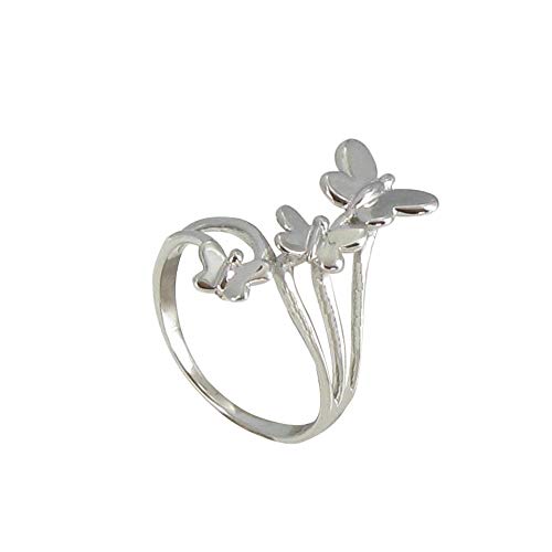 Les Poulettes Jewels - Sterling Silver Ring Flight Of Buterrflies - Size 8.5 #TOP1