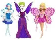 Barbie Fairytopia Magic of the Rainbow Mini Dolls 3 Pack include Laverna, Elina, and Azura appx 4" tall