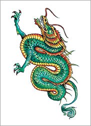 Large Dragon Ink Temporary Tattoos For Party Favor/Party Activity - 30 Sheets - Series 3 #TOP4