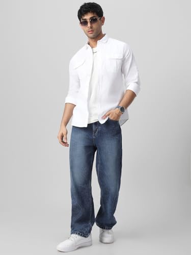Image of Urbano Fashion Men's Cotton Full Sleeve Regular Fit Casual Solid Shirt