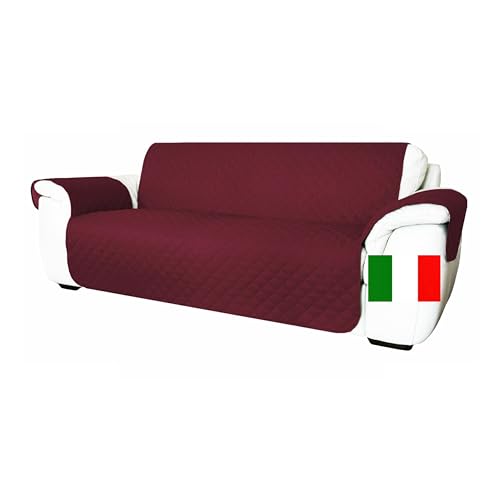 Moonange - 2-Sitzer-Sofabezug - Sofabezug mit Armlehnen - Sitzfläche 120 cm - wasserdicht - wendbar - rutschfest - schmutzabweisend - Kratzfest - frostbeständig - moderner Sofabezug - Bordeaux