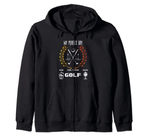 My Perfect Golf Day Is Serious Golfbag Coffee Driver Golfer Zip Hoodie
