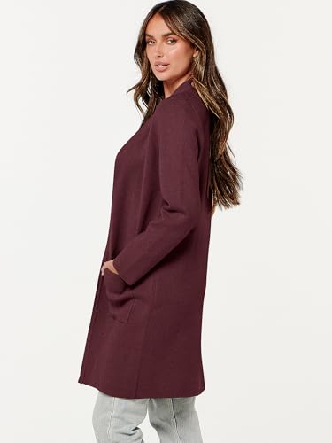 Image of ANRABESS Cardigan Sweater for Women Casual 2026 Fall Fashion Coat Long Sleeve Open Front Knit Coatigan Outwear