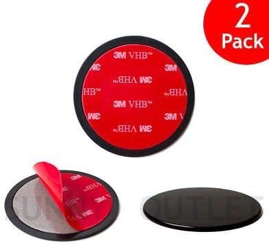 Navitech 80mm (TWIN PACK) in Car Adhesive Universal Dash Disc For Windscreen Suction Cups Compatible With The Mksutary 7 Inch SatNav