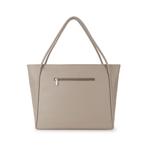 Image of Fastrack Trendy Essential Laptop Tote | Faux-Leather Women's Handbags | Laptop Tote For Casual Carry | Laptop Compatible Upto 15 inch,beige