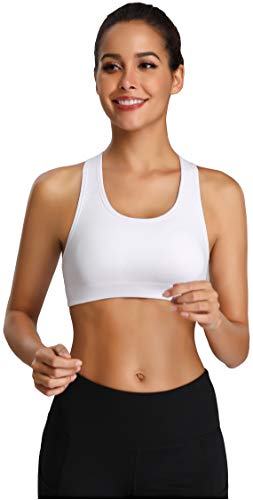 Image of Oalka Women's Racerback Sports Support Workout Running Bras | Oalka Women's Racerback Sports Support Workout Running Bras