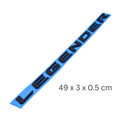 Image of KMH Premium LAGENDER 3D Text Badge Logo Emblem - Stylish Car Decal Stickers, Mate Black Pack of 1