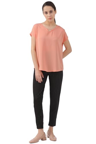 Image of Van Heusen Women's Polyester Regular Fit V-Neck Formal Top