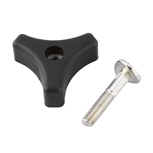 Candybarbar 1pcs Black Plastic Triangle Handle Knob Nut Screw Bolt For Lawn Mower Machine Parts Garden Tool Accessories