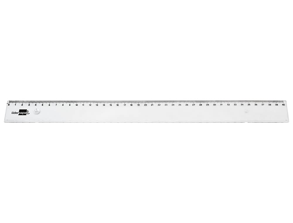 Règle plastique incassable transparente 40 cm (25 unités)