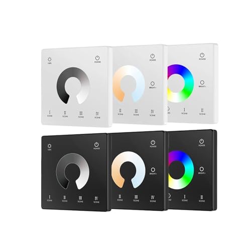 Atenuador LED de pared con pantalla táctil 2.4G para regular tiras RGBW 2