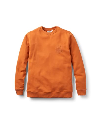 Passenger Men's Escapism Recycled Cotton Sweatshirt (UK, Alpha, S, Regular, Regular, Sunset Orange)
