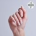 Kiss CORE, Press On Nails, Nail glue included, 'Curiosity', White, Medium Size, Almond Shape, Includes 32 Nails, 2g Glue, 1 Manicure Stick, 1 Mini File