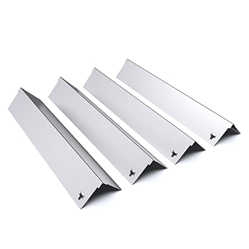 tuning-art GA07 Gasgrill Brennerabdeckung Edelstahl kompatibel mit Napoleon Grill Rogue 525er Freestyle 425er Prestige Pro 500er | Brennerschutz | Passgenau, Farbe:4er Set Matt Bulle