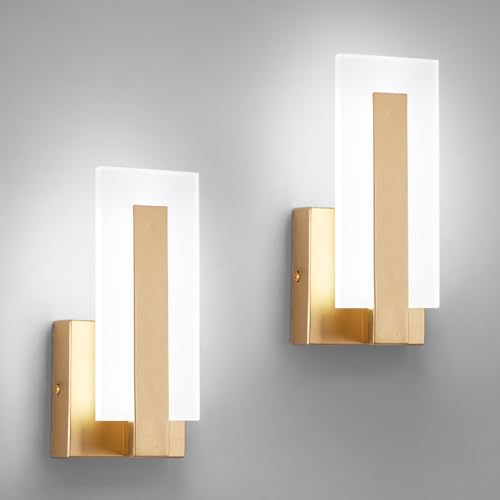 JERANDO Modern Wall Sconces Set of Two, Indoor Wall Mounted