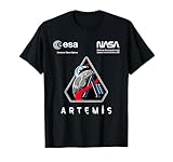NASA Artemis II Mission Patch Worm und ESA Logo T-Shirt