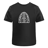 100% algodón Azeeda Pequeña \'Puerta de Madera\' Camiseta de algodón para Adulto (Negra) (TA00110057)