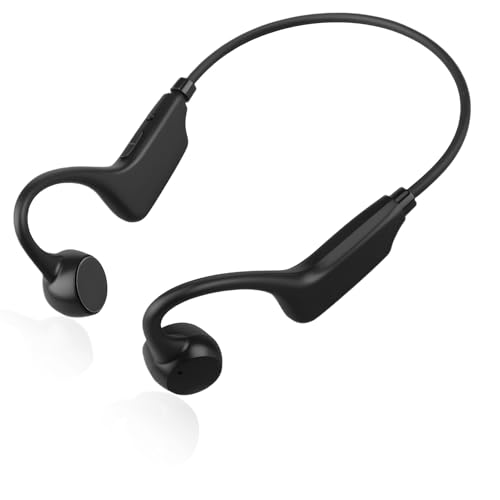 Synkris Casque Conduction Osseuse Ecouteurs Bluetooth sans Fil V5.3 HiFi Stéréo Sport avec HD Micro Casque de Sport étanche IPX8 pour Course à Pied...