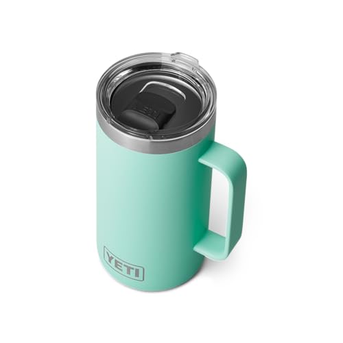 Image of YETI Rambler 24 oz Mug, Vacuum Insulated, Stainless Steel with MagSlider Lid, Seafoam