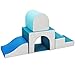 GeerWest Schaumstoff Bausteine Kinder Klettern: 4 PU-Leder Indoor Softbausteine Spielbausteine - Weiche Bausteine Baby Montessori Kletterspielzeug mit Ellipsenbogen(Modern)