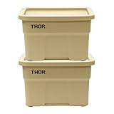 THOR LARGE TOTE DC ソー ラージトート 収納ボックス 収納ケース コンテナボックス 屋外 おしゃれ 【モノギャラリー限定クリアファイル付】 (コヨーテ, 22L【2個セット】)