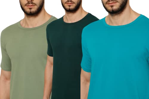 Image of T-Shirt for Men - 100% Cotton Casual T-Shirt | Half Sleeve, Round Neck 4 Way Stretch Fabric | Slim Fit T-Shirt